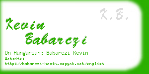 kevin babarczi business card